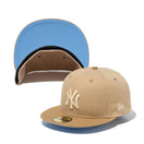 59FIFTY Seaside ニューヨーク・ヤンキース キャメル スカイブルーアンダーバイザー - 13516106-700 | NEW ERA ニューエラ公式オンラインストア