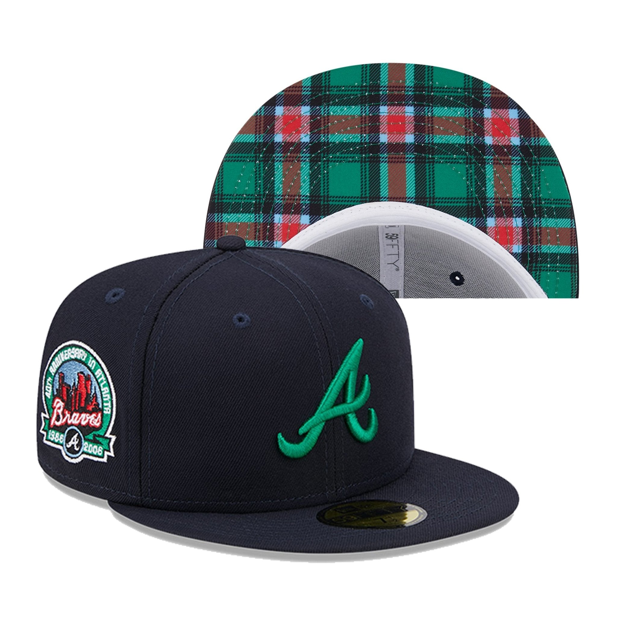 59FIFTY State Tartan アトランタ・ブレーブス ネイビー | ニューエラ ...