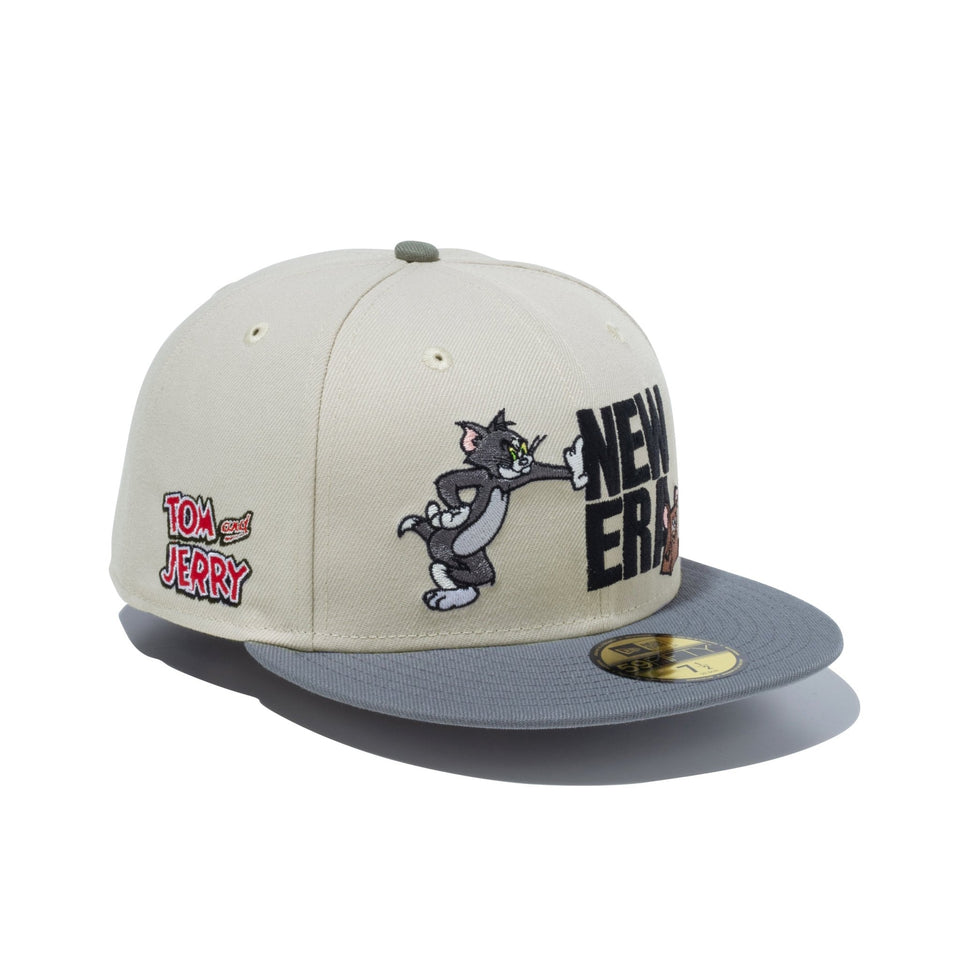59FIFTY TOM and JERRY トムとジェリー スクエアロゴ ストーン 