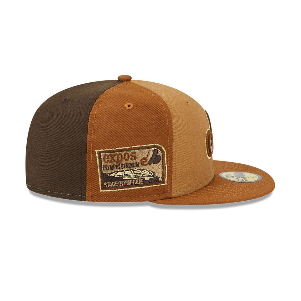 59FIFTY Tri-Tone Brown モントリオール・エクスポズ クーパーズタウン ブラウン マルチカラー イエローゴールドアンダーバイザー