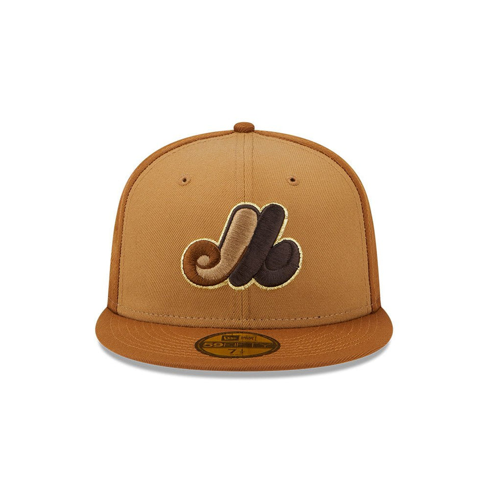 59FIFTY Tri-Tone Brown モントリオール・エクスポズ クーパーズタウン ブラウン マルチカラー イエローゴールドアンダーバイザー