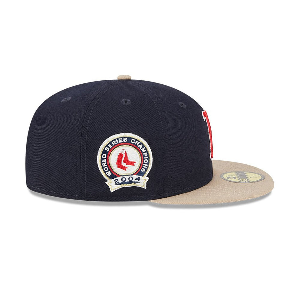 59FIFTY Varsity Pin ボストン・レッドソックス ピンズ ネイビー グレーアンダーバイザー