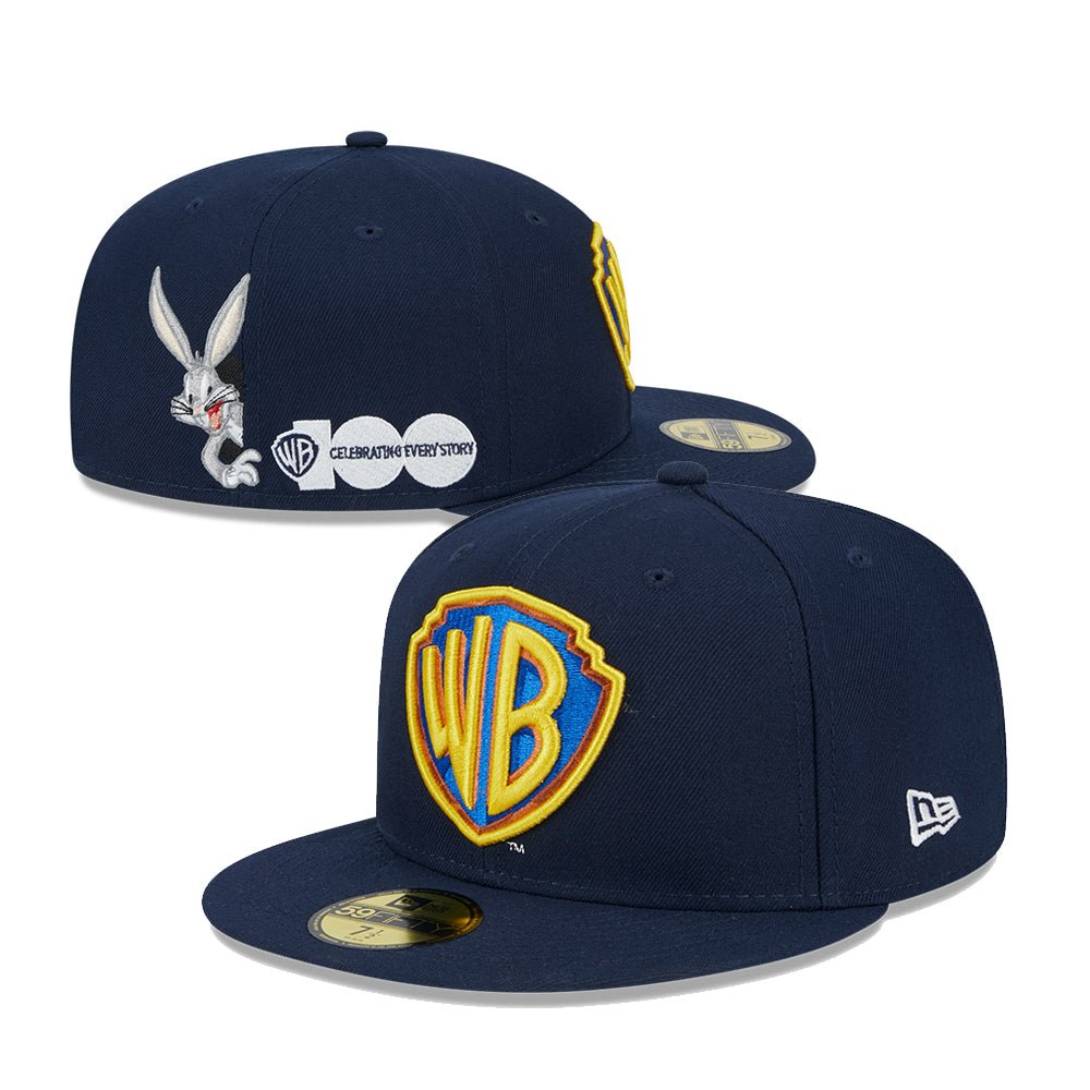 59FIFTY Warner Brother's 100th Anniversary Shield Retro ネイビー