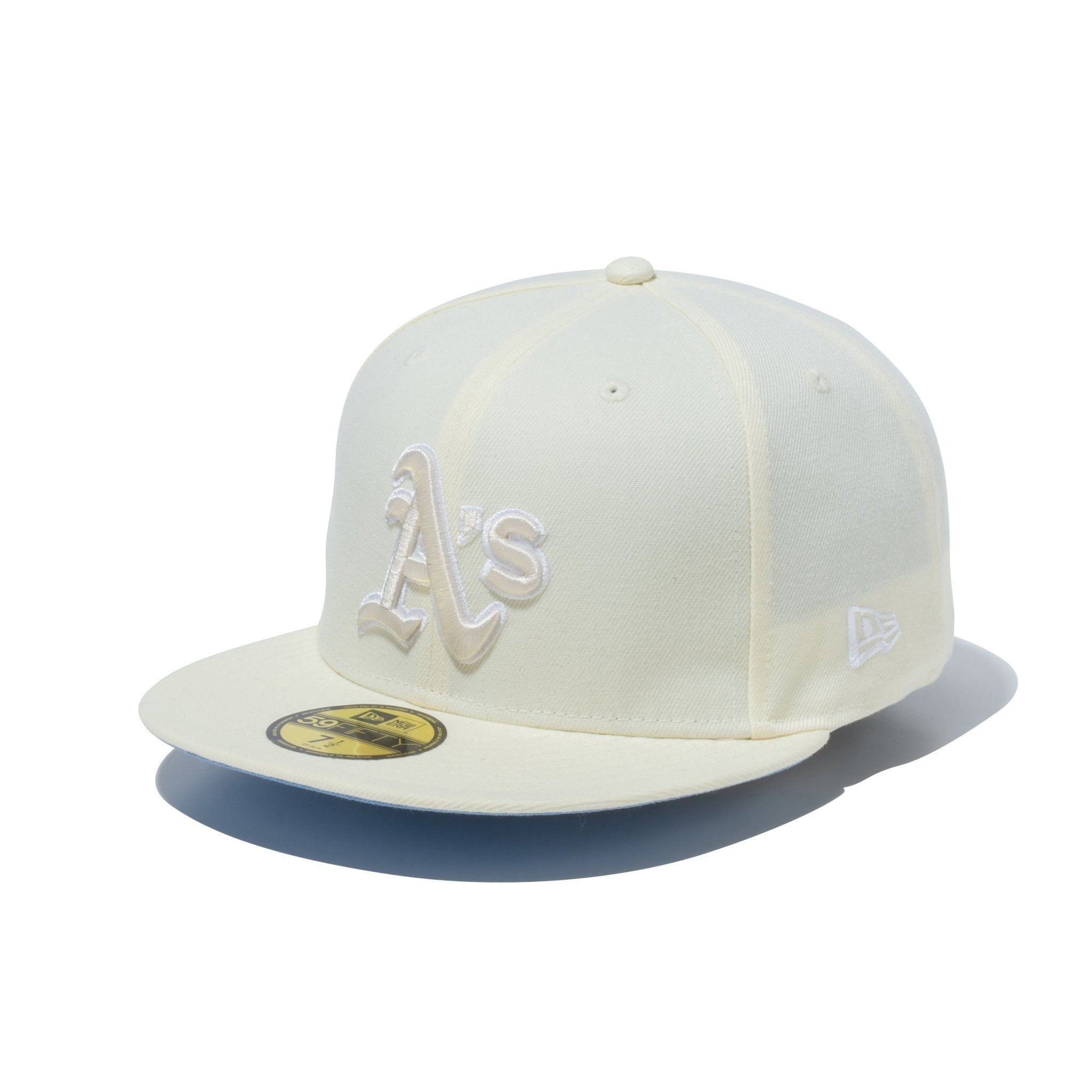 59FIFTY White Collection オークランド・アスレチックス ホワイト × ホワイト ライトブルーアンダーバイザー | ニューエラ オンラインストア