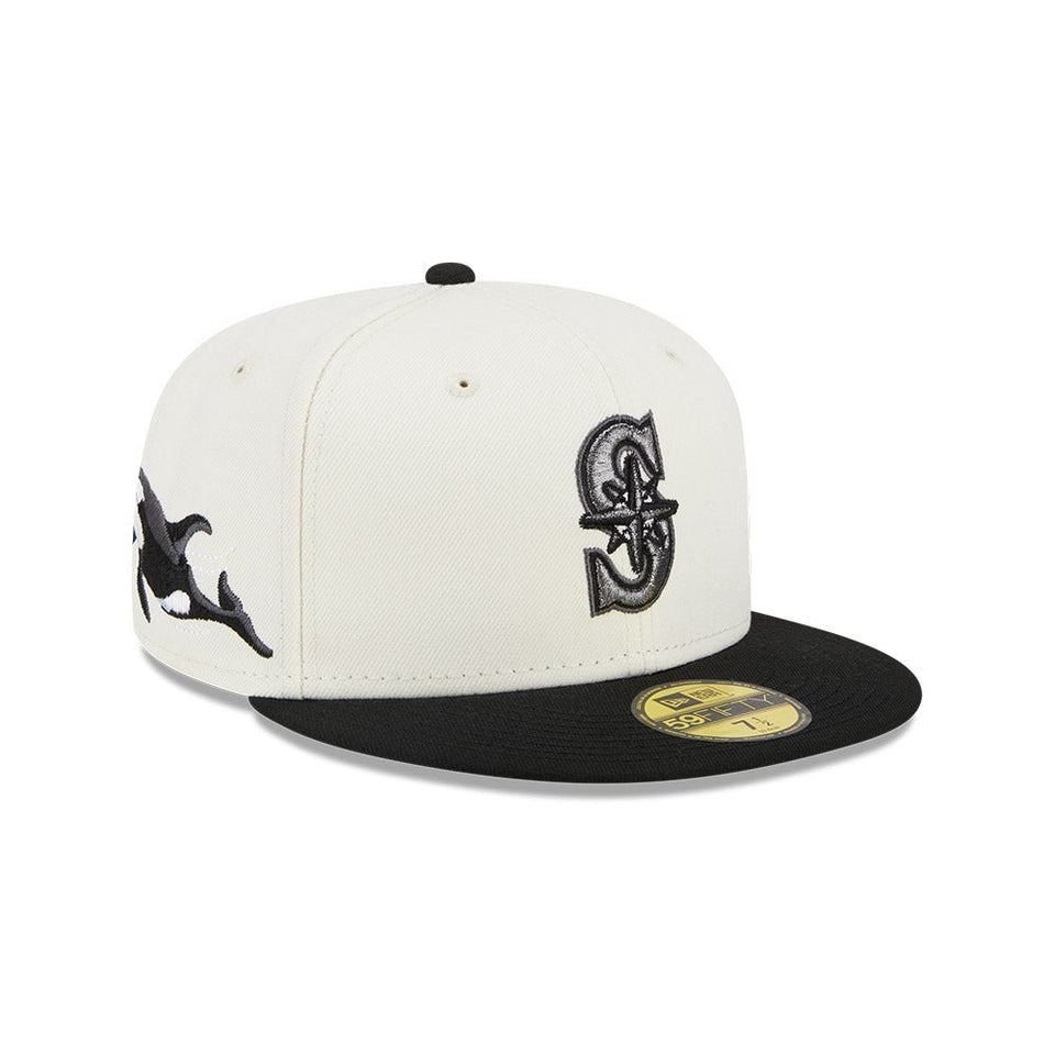 59FIFTY Wildlife シアトル・マリナーズ Whale クロームホワイト グレーアンダーバイザー