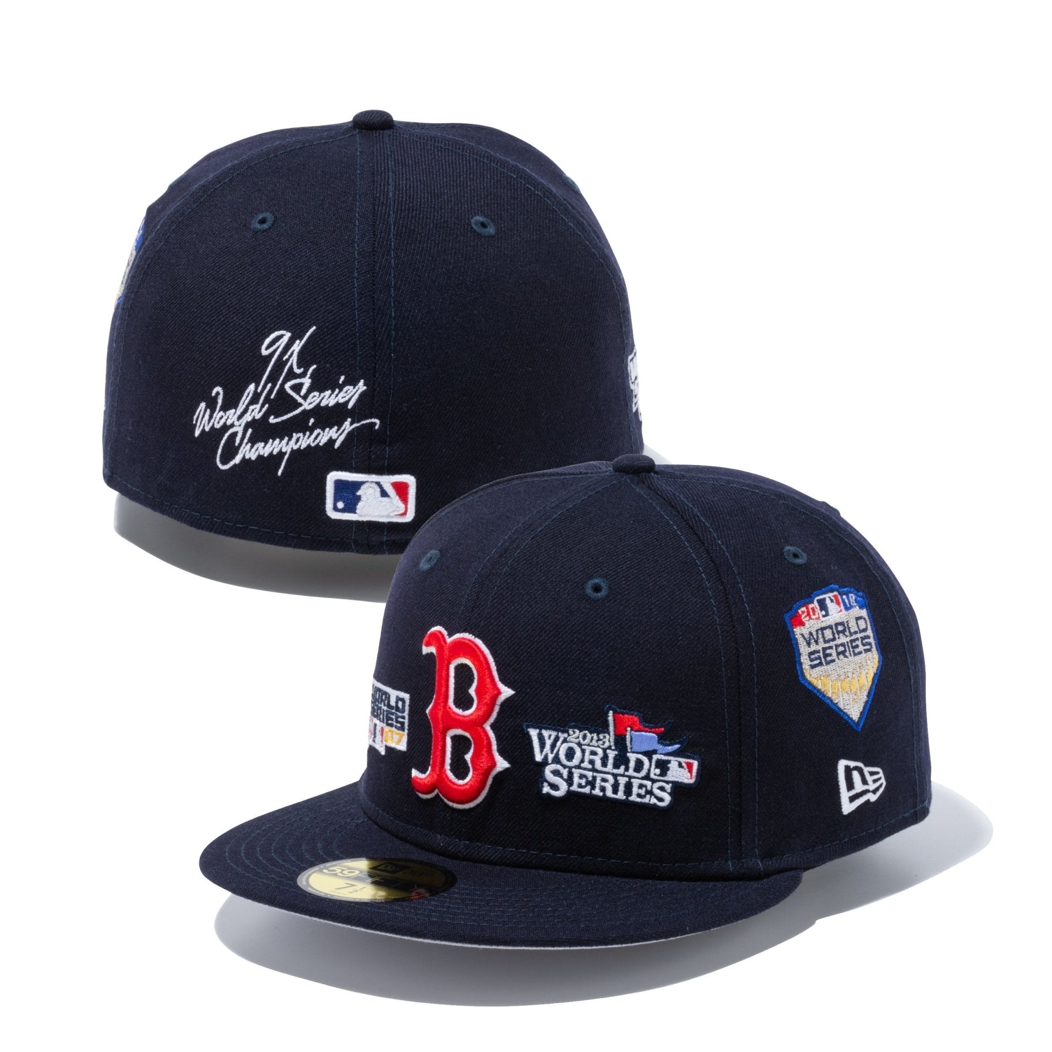 59FIFTY World Champions ボストン・レッドソックス グレーアンダーバイザー