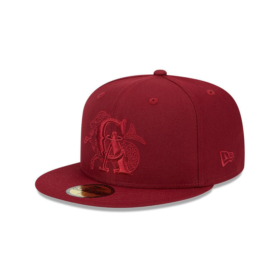 59FIFTY Zodiac カリフォルニア・エンゼルス ワインレッド グレー