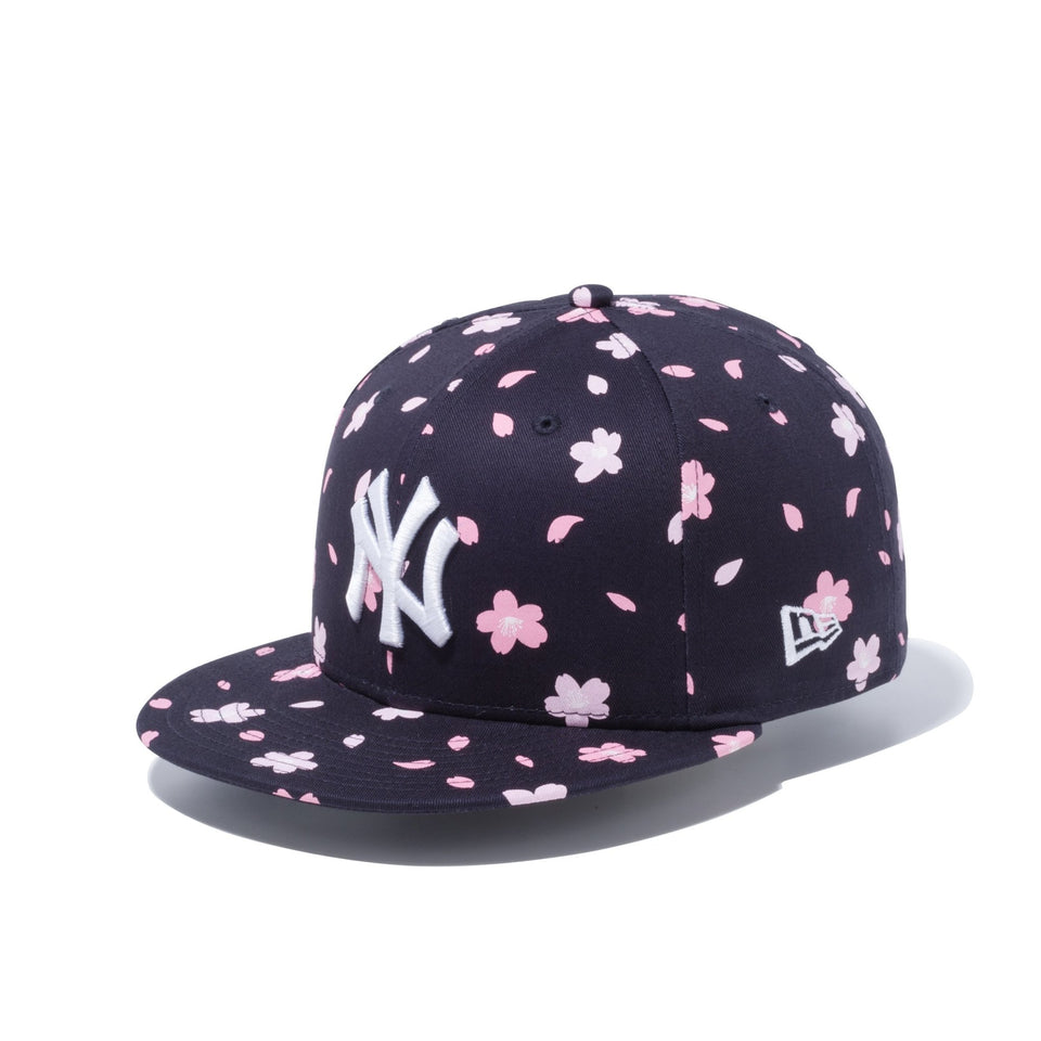 9FIFTY 桜 ニューヨーク・ヤンキース オールオーバープリント ネイビー ...