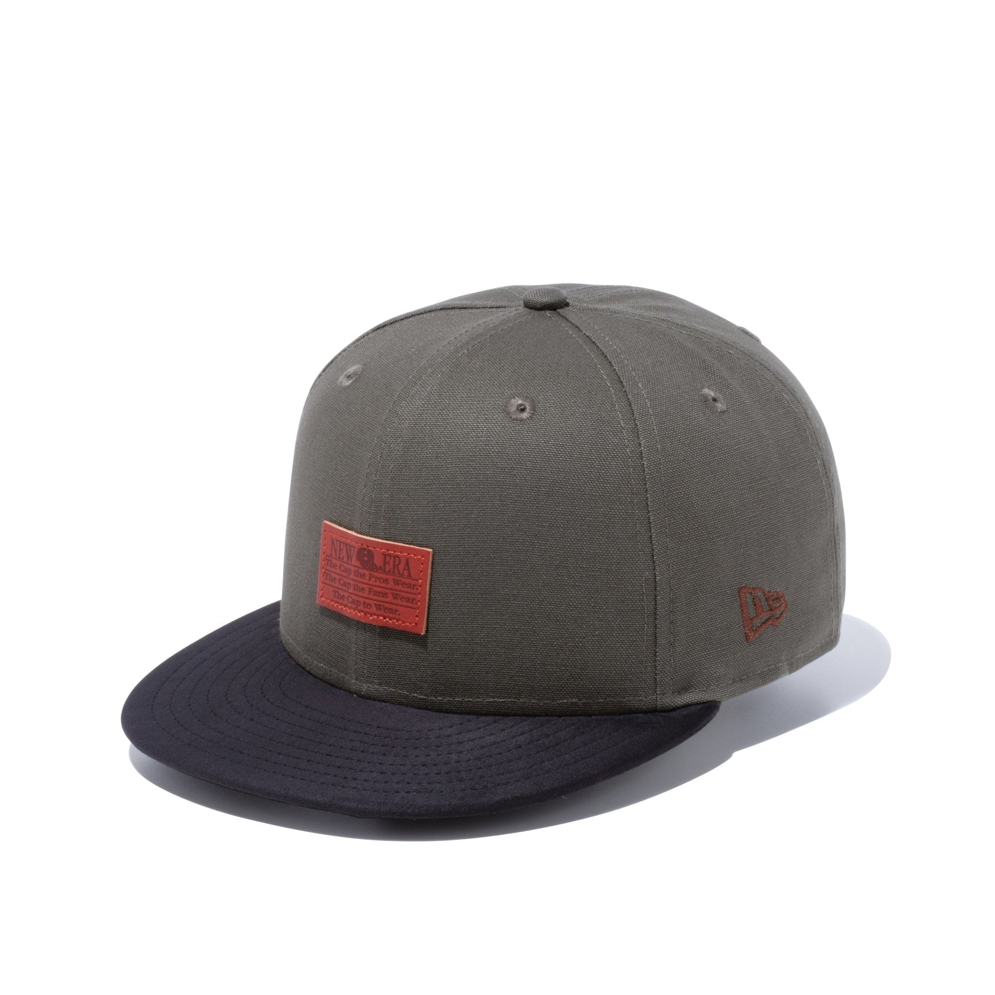 9FIFTY ダックキャンバス レザーパッチ ダックモス ブラックスエード