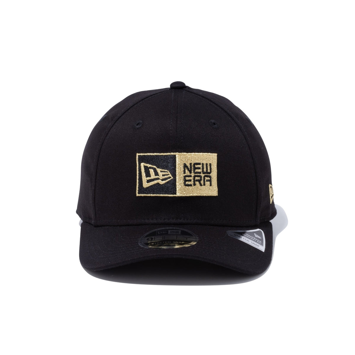 9FIFTY ストレッチスナップ ボックスロゴ ブラック × ゴールド | ニューエラオンラインストア