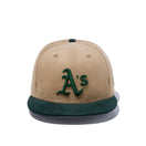 9FIFTY 2-Tone Corduroy コーデュロイ オークランド・アスレチックス ベージュ ダークグリーンバイザー - 13328229-SM | NEW ERA ニューエラ公式オンラインストア