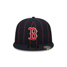 9FIFTY MLB Pinstripe Visor Clip ボストン・レッドソックス ネイビー ケリーアンダーバイザー - 13743481-OSFM | NEW ERA ニューエラ公式オンラインストア