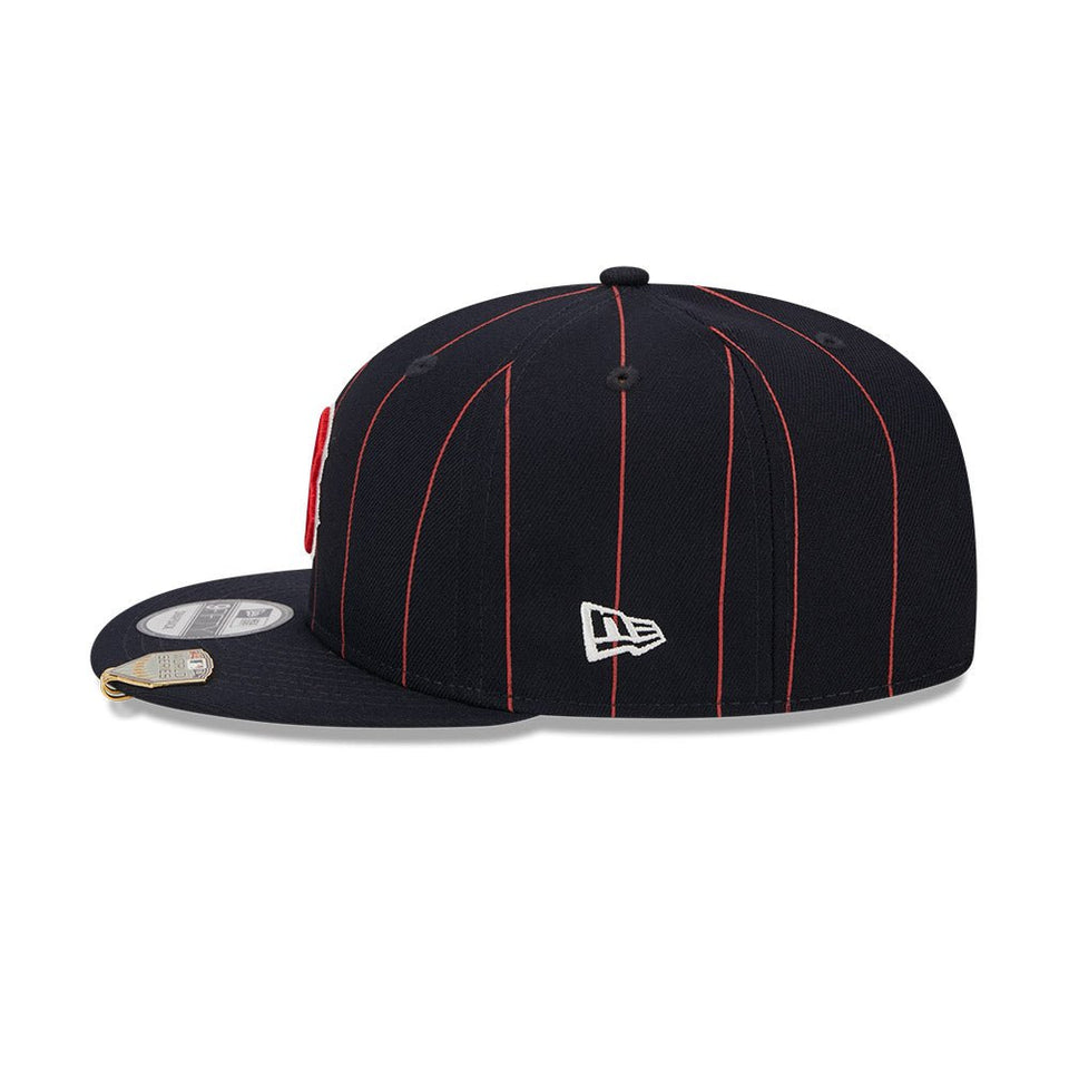 9FIFTY MLB Pinstripe Visor Clip ボストン・レッドソックス ネイビー ケリーアンダーバイザー - 13743481-OSFM | NEW ERA ニューエラ公式オンラインストア