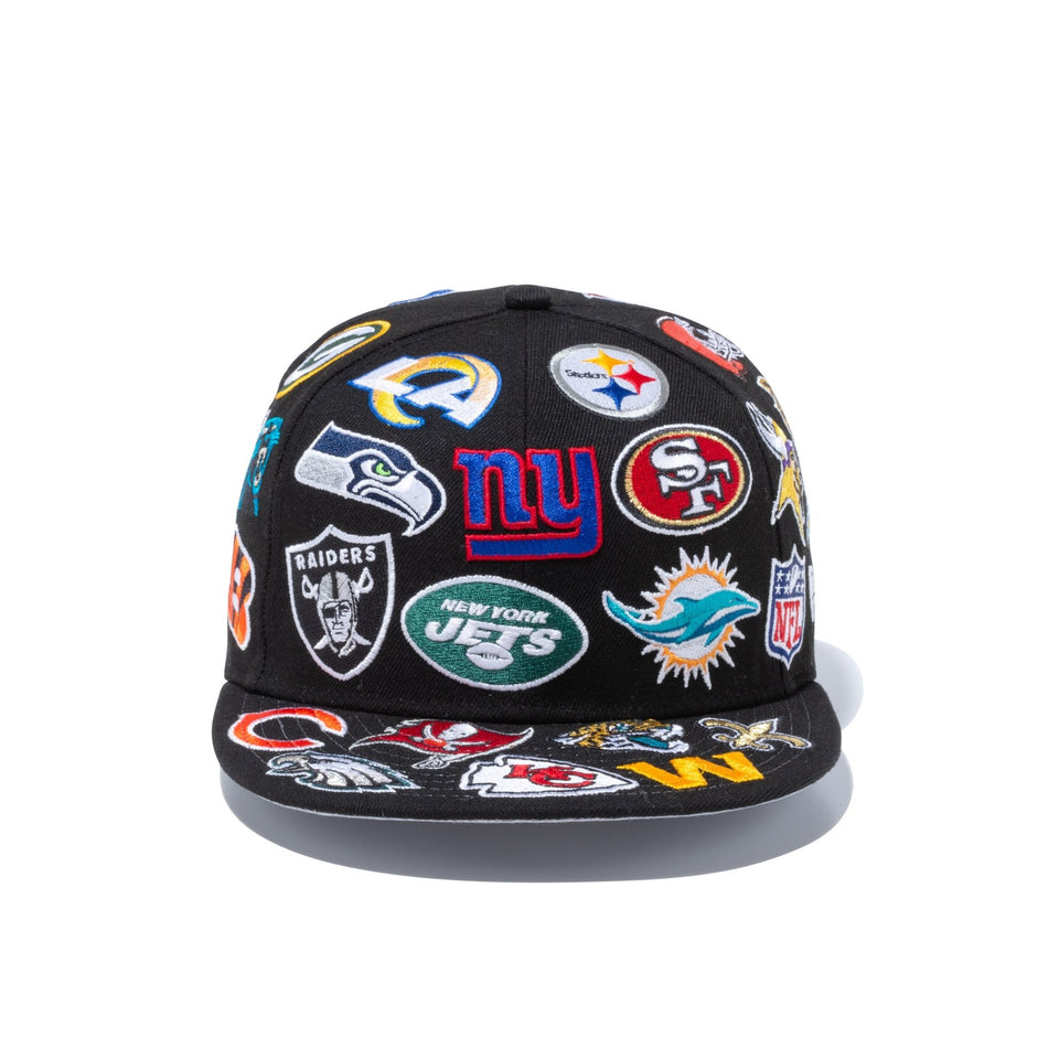 9FIFTY チームロゴオールオーバー NFL ブラック | ニューエラ