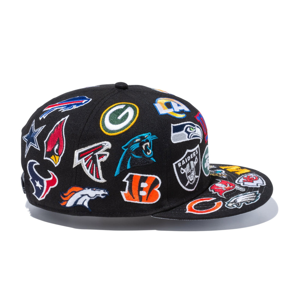 9FIFTY チームロゴオールオーバー NFL ブラック | ニューエラ