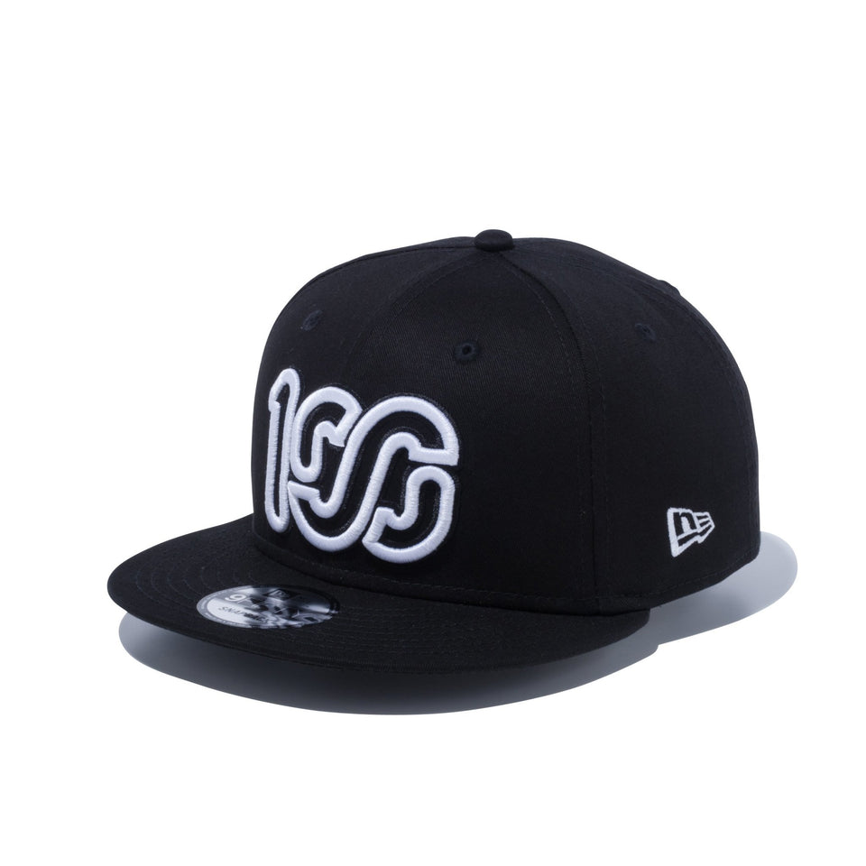 9FIFTY ONEHUNDRED ATHLETIC 100 ロゴ ブラック × ホワイト