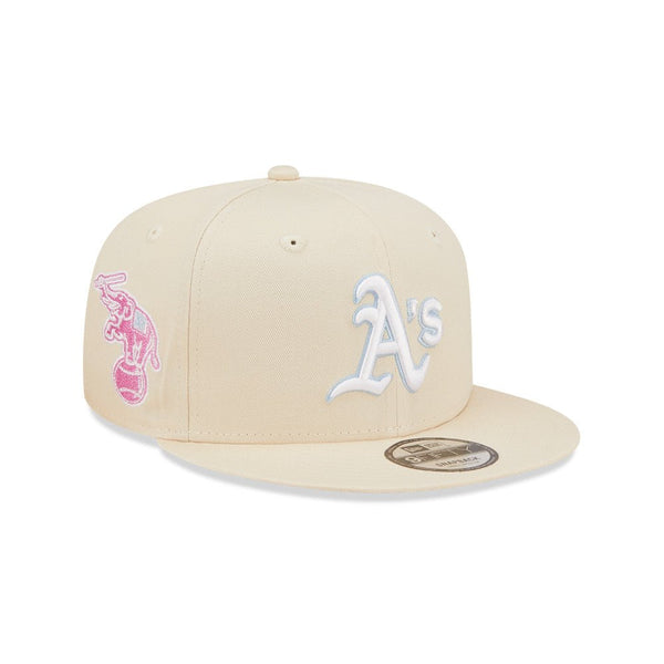 9FIFTY Pastel Patch オークランド・アスレチックス ベージュ ライトブルーアンダーバイザー