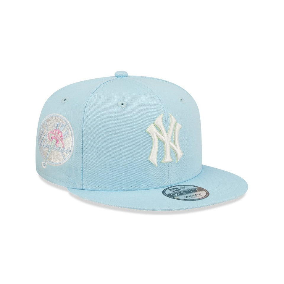 9FIFTY Pastel Patch ニューヨーク・ヤンキース ライトブルー ピンクアンダーバイザー