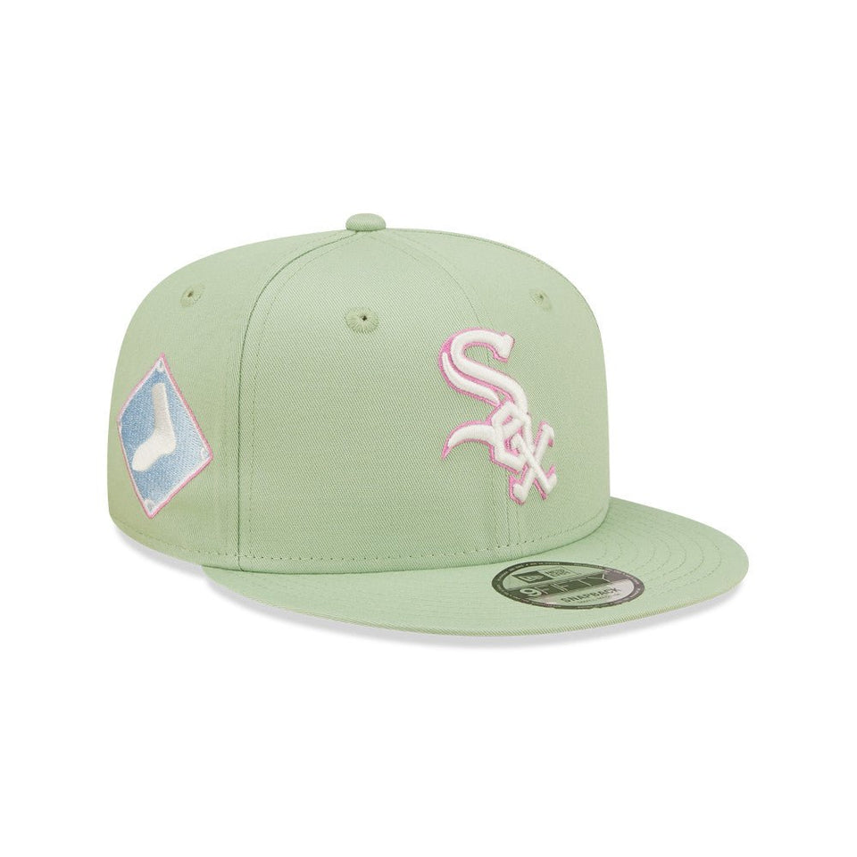 9FIFTY Pastel Patch シカゴ・ホワイトソックス ライトグリーン ピンクアンダーバイザー