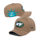 9FIFTY ストレッチスナップ Statue of liberty ニューヨーク・ジェッツ カーキ - 13740180-SM | NEW ERA ニューエラ公式オンラインストア