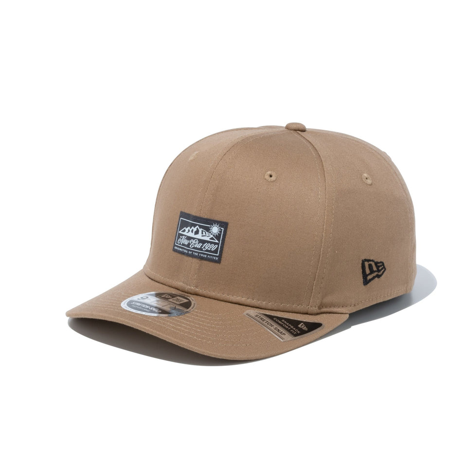 9FIFTY ストレッチスナップ Stretch Cotton Mountain Range Label リフレクターパッチ カーキ【ニューエラアウトドア】 - 13516231-SM | NEW ERA ニューエラ公式オンラインストア