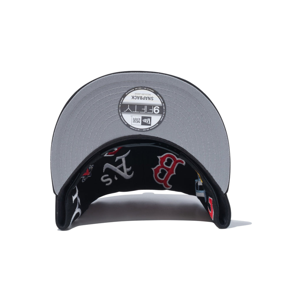 9FIFTY Team Logo Allover MLB ブラック | ニューエラオンラインストア