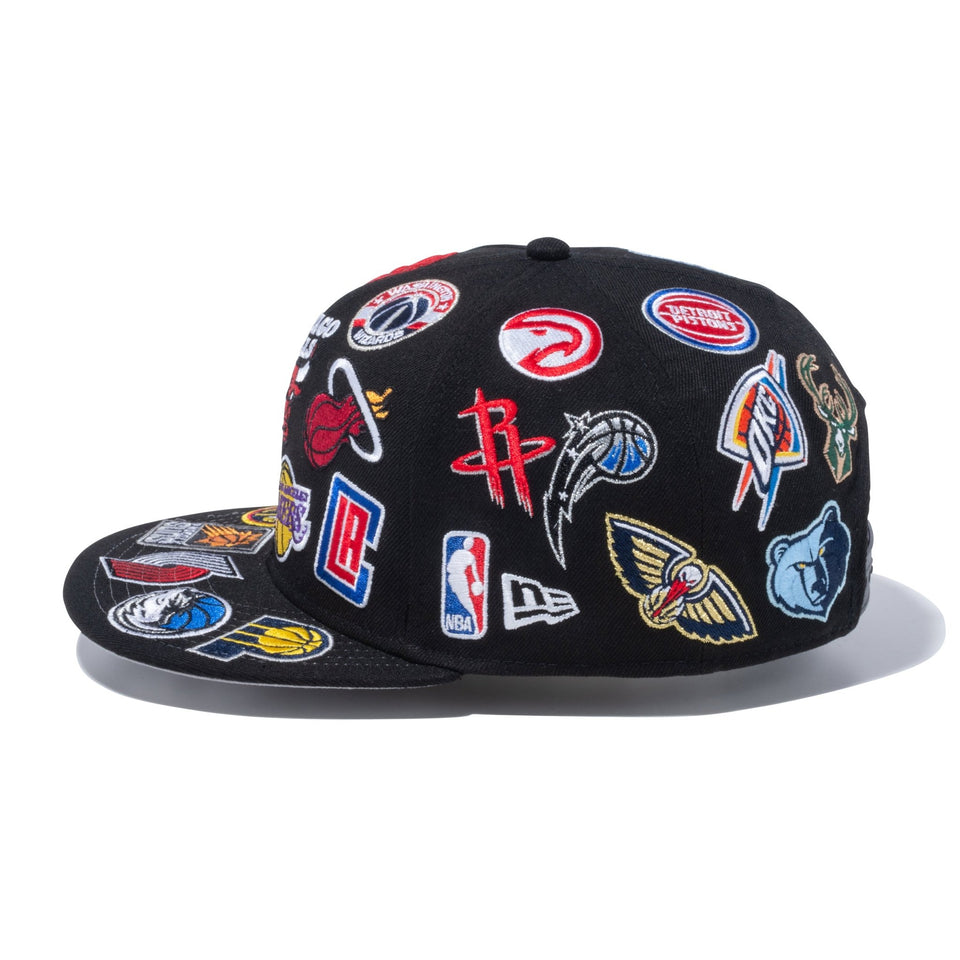 9FIFTY Team Logo Allover NBA ブラック | ニューエラオンラインストア