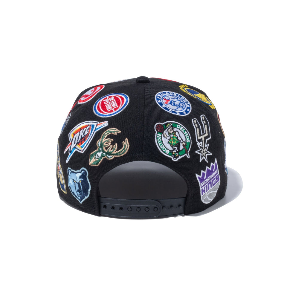 9FIFTY Team Logo Allover NBA ブラック | ニューエラオンラインストア