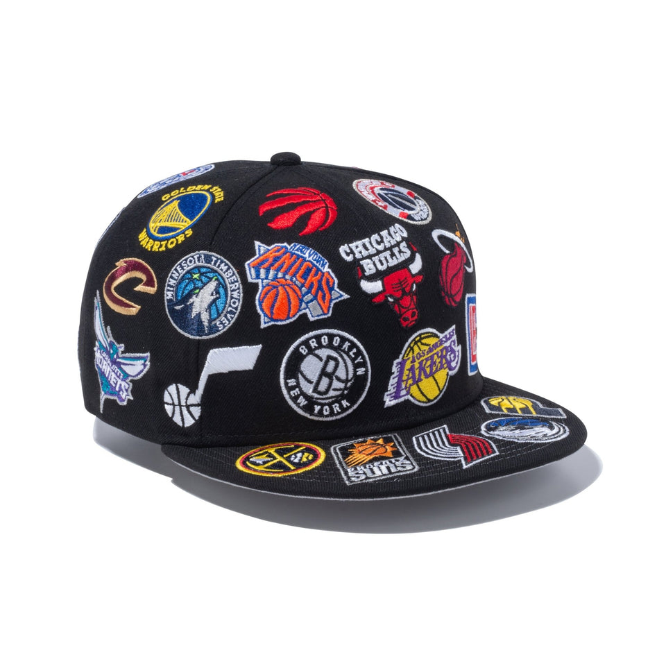 9FIFTY Team Logo Allover NBA ブラック | ニューエラオンラインストア