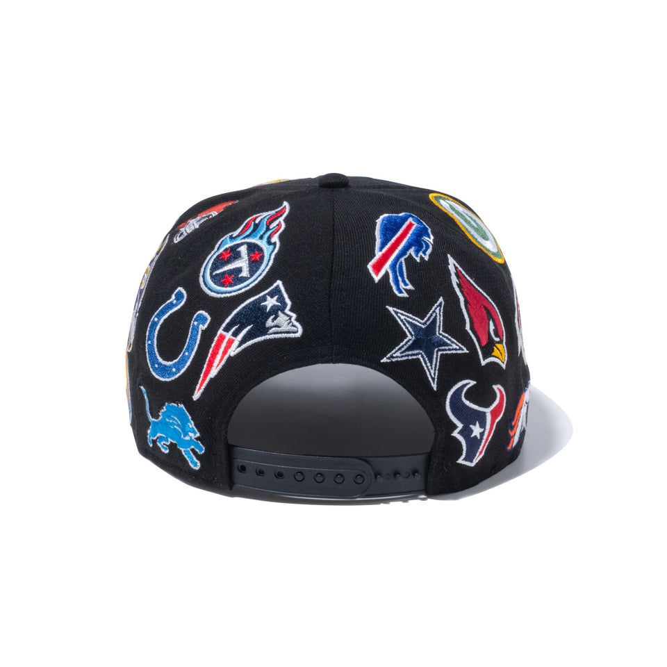 9FIFTY Team Logo Allover NFL ブラック | ニューエラオンラインストア