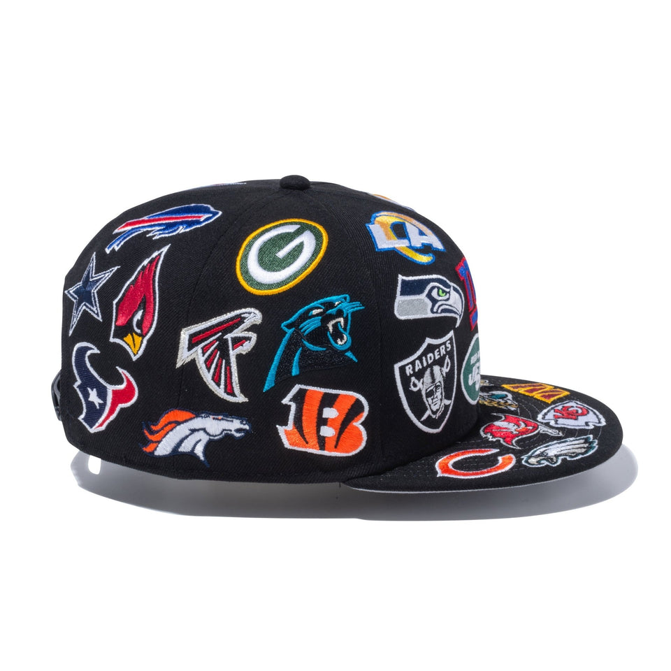 9FIFTY Team Logo Allover NFL ブラック | ニューエラオンラインストア