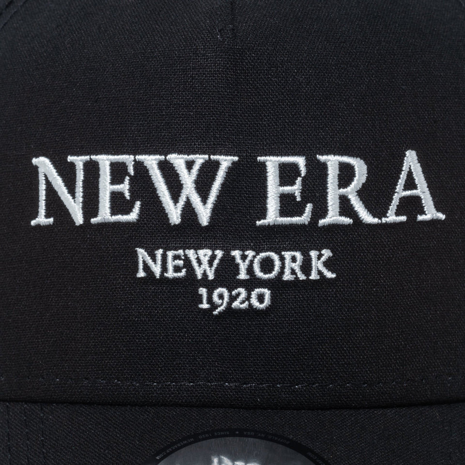 9FORTY A-Frame Flax Cotton NEW ERA NEW YORK 1920 ブラック - 13515929-OSFM | NEW ERA ニューエラ公式オンラインストア