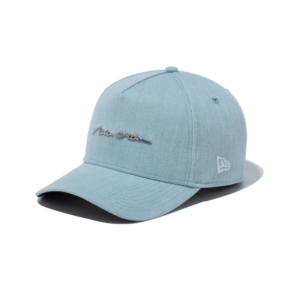 9FORTY A-Frame Handwritten Metal Logo メタルロゴ ウォッシュドデニム - 13328280-OSFM | NEW ERA ニューエラ公式オンラインストア