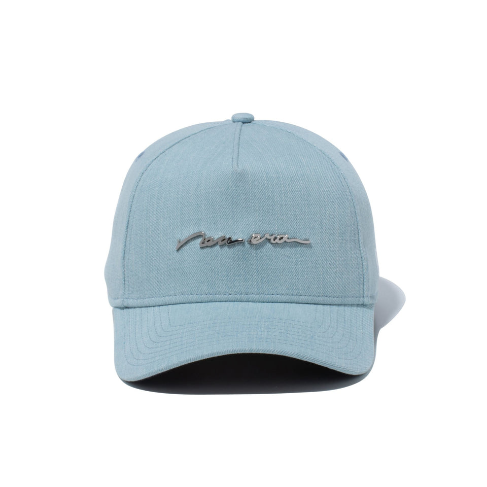 9FORTY A-Frame Handwritten Metal Logo メタルロゴ ウォッシュドデニム - 13328280-OSFM | NEW ERA ニューエラ公式オンラインストア