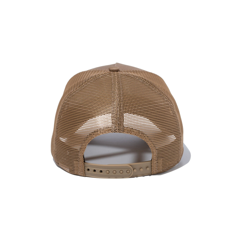 9FORTY A-Frame トラッカー Leather Patch ボックスロゴ カーキ - 13515924-OSFM | NEW ERA ニューエラ公式オンラインストア