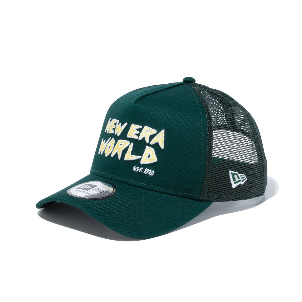 9FORTY A-Frame トラッカー Los Angeles NEW ERA WORLD ダークグリーン