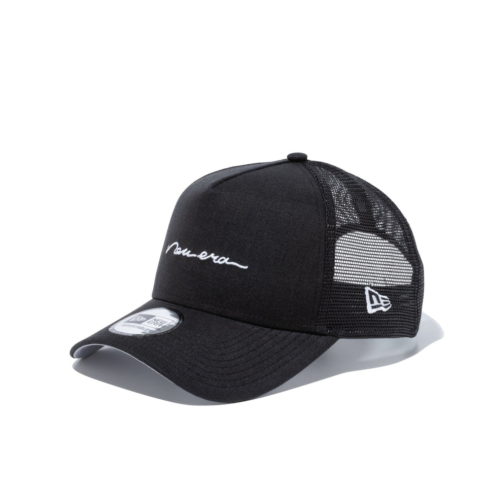 9FORTY A-Frame トラッカー リネンシャンブレー new era ブラック - 13059257-OSFM | NEW ERA ニューエラ公式オンラインストア