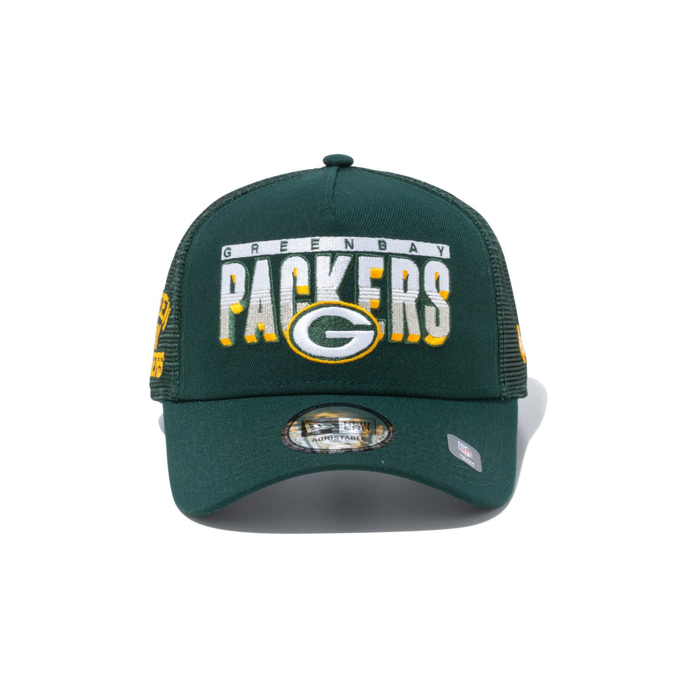 9FORTY A-Frame トラッカー NFL Trucker Cap グリーンベイ・パッカーズ ダークグリーン - 13515927-OSFM | NEW ERA ニューエラ公式オンラインストア