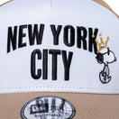 9FORTY A-Frame トラッカー Peanuts NEW YORK CITY ジョー・クール 王冠 カーキ - 13073327-OSFM | NEW ERA ニューエラ公式オンラインストア