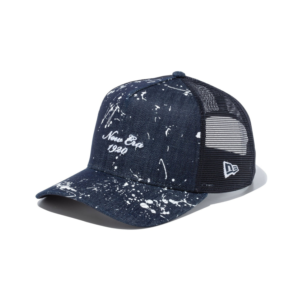 【ゴルフ】 9FORTY A-Frame トラッカー Splash Print スプラッシュペイント インディゴデニム × スノーホワイト - 13517925-OSFM | NEW ERA ニューエラ公式オンラインストア