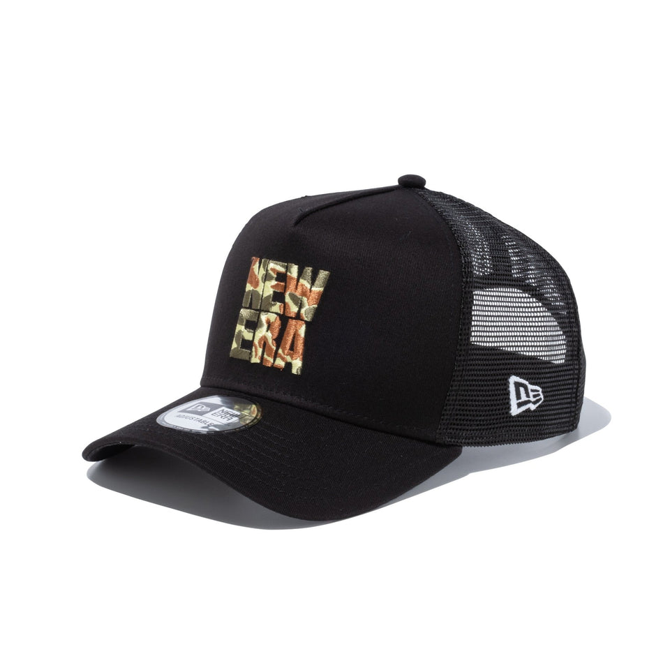 9FORTY A-Frame トラッカー Square NEW ERA スクエアニューエラ ブラック カモフラージュ