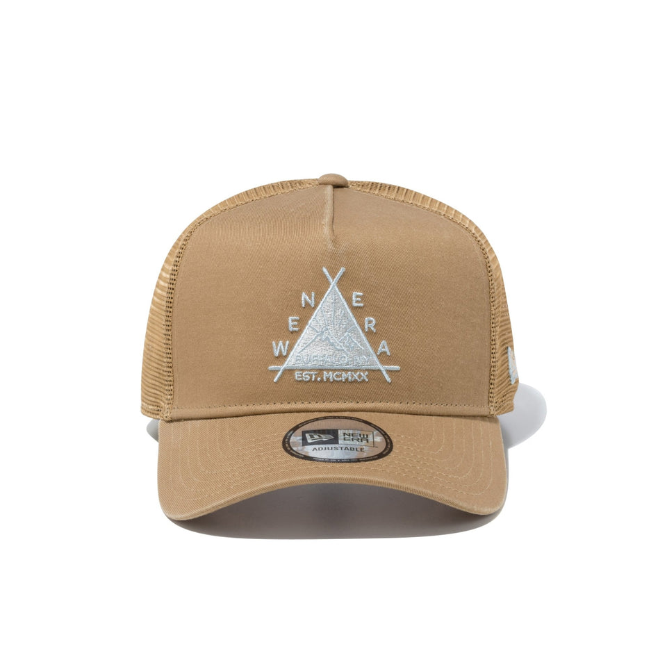 9FORTY A-Frame トラッカー Triangle Sunrise Logo カーキ 【ニューエラアウトドア】 - 13516241-OSFM | NEW ERA ニューエラ公式オンラインストア