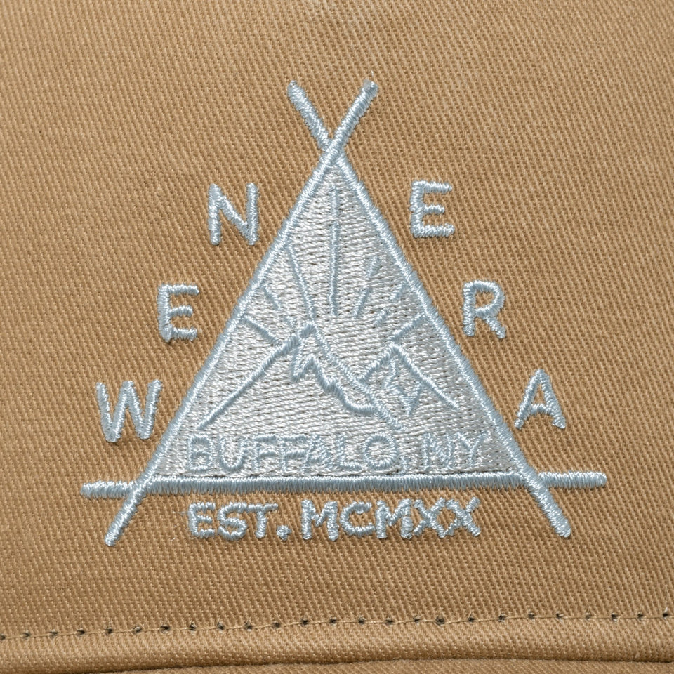 9FORTY A-Frame トラッカー Triangle Sunrise Logo カーキ 【ニューエラアウトドア】 - 13516241-OSFM | NEW ERA ニューエラ公式オンラインストア