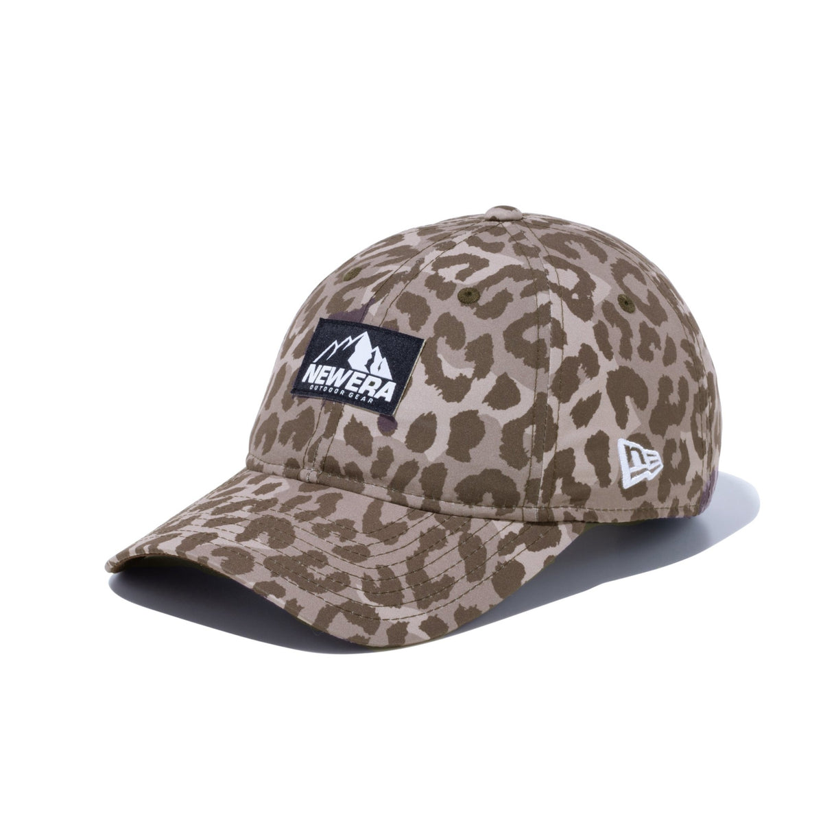 9THIRTY Leopard Camo Mountain Logo Label ブラウンレオパードカモ