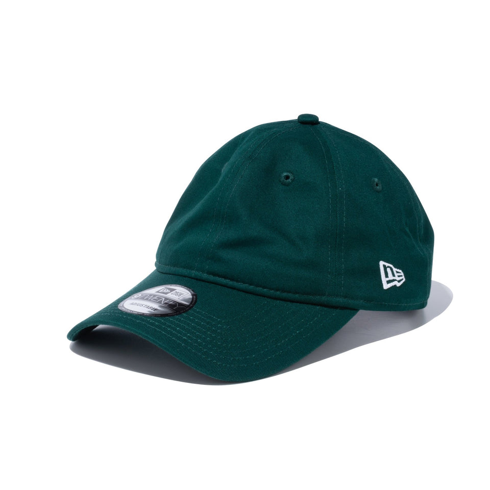 9TWENTY ロングバイザー ノンウォッシュコットン ベーシック ダークグリーン × ホワイト - 13552107-OSFM | NEW ERA ニューエラ公式オンラインストア