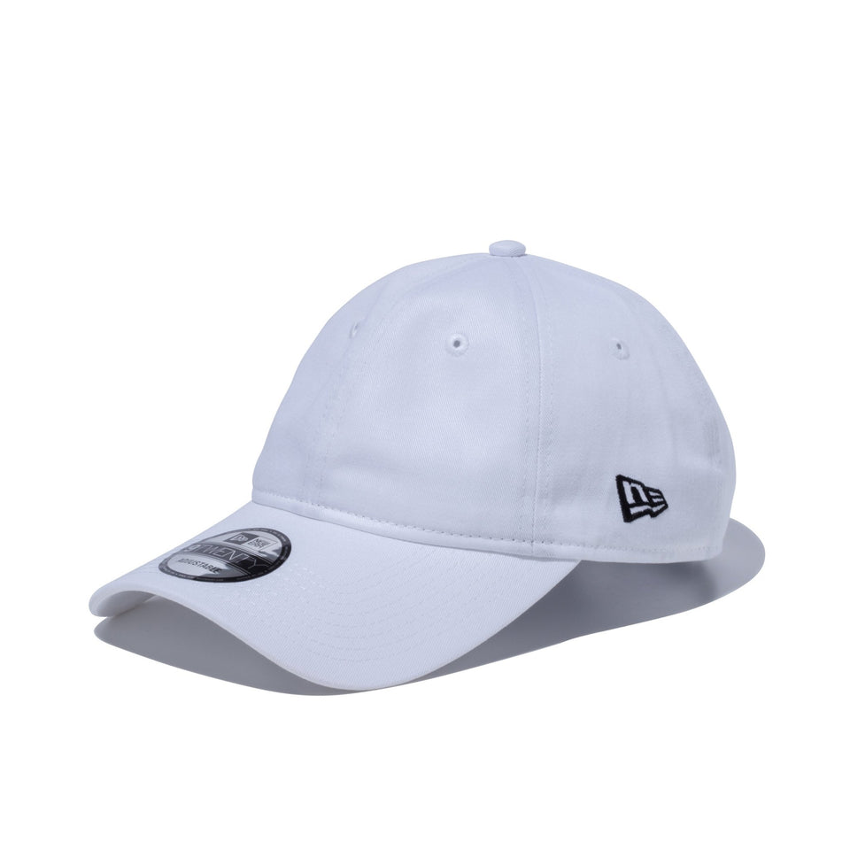 9TWENTY ロングバイザー ノンウォッシュコットン ベーシック ホワイト × ブラック - 13562170-OSFM | NEW ERA ニューエラ公式オンラインストア