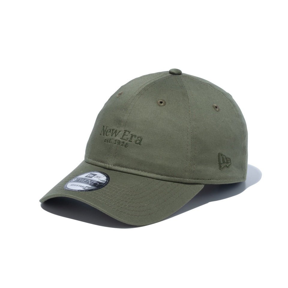 9TWENTY Fabric Series バックサテン New Era est. 1920 オリーブ