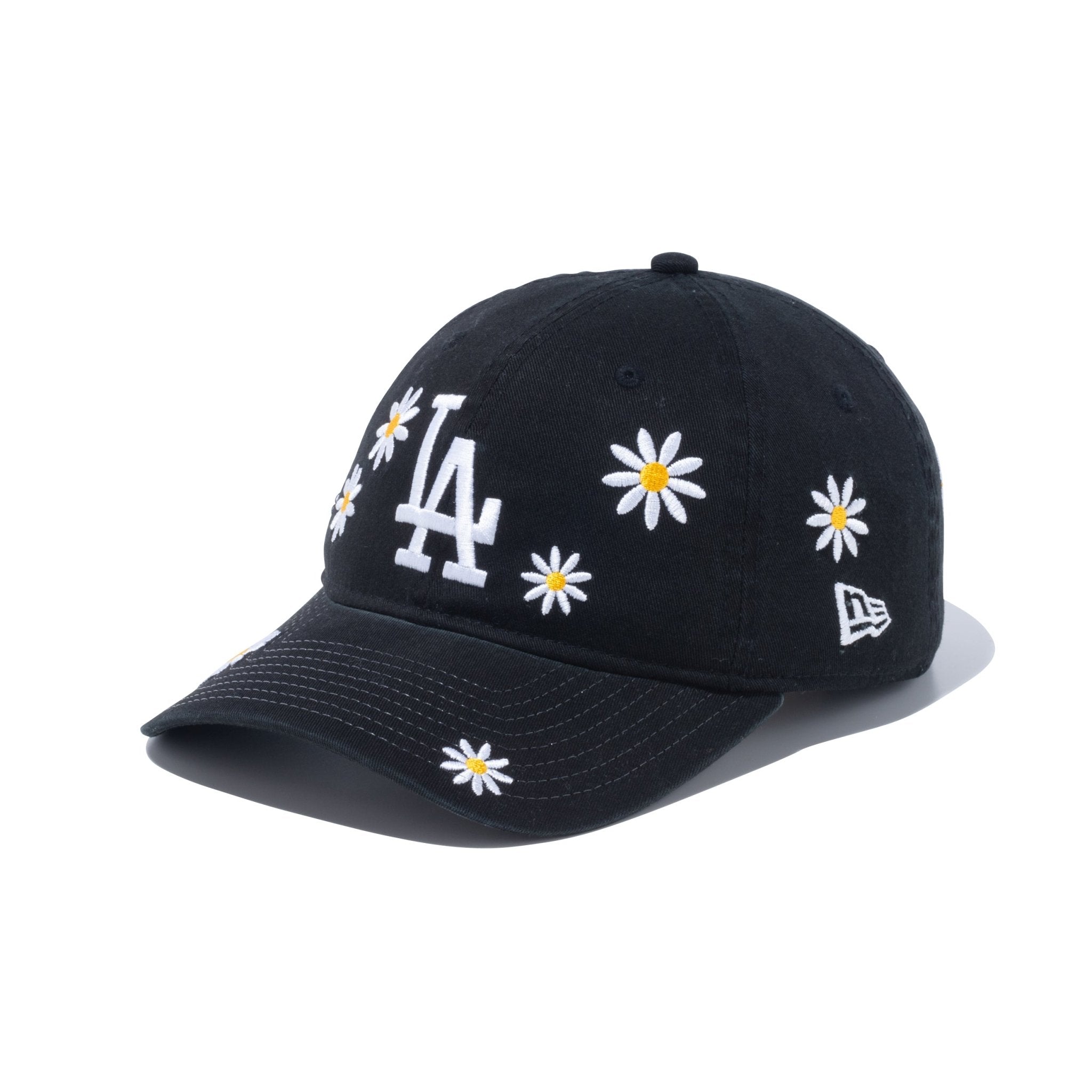 9TWENTY MLB Flower Embroidery ロサンゼルス・ドジャース ブラック 