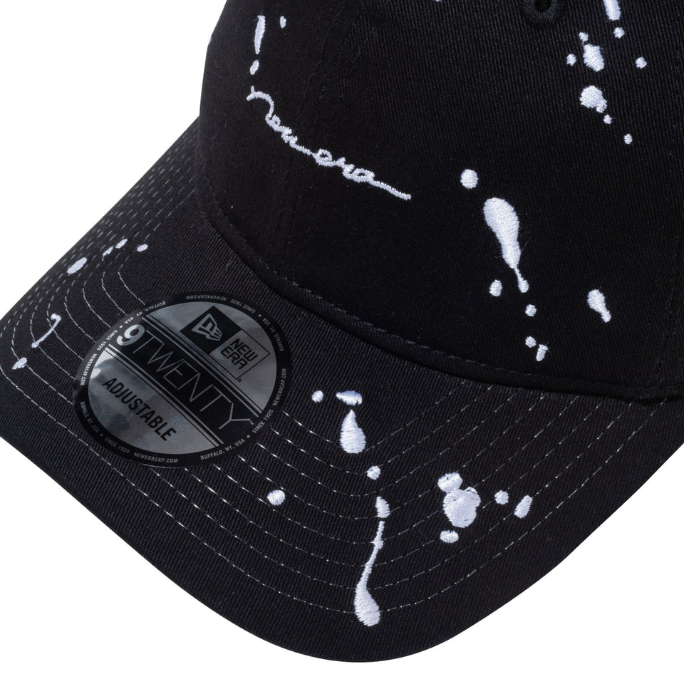 9TWENTY Splash Embroidery スプラッシュエンブロイダリー スクリプトロゴ ブラック × スノーホワイト - 13516045-OSFM | NEW ERA ニューエラ公式オンラインストア