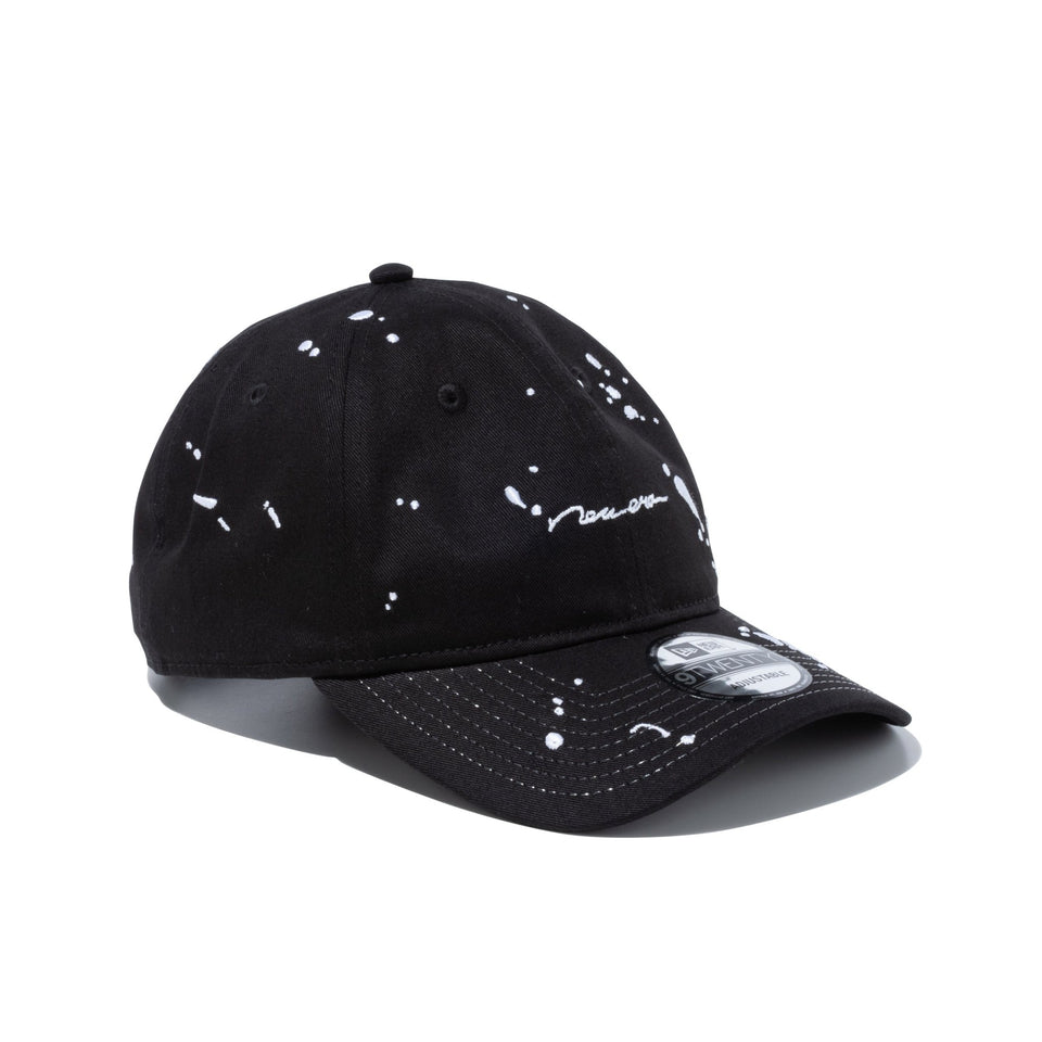 9TWENTY Splash Embroidery スプラッシュエンブロイダリー スクリプトロゴ ブラック × スノーホワイト - 13516045-OSFM | NEW ERA ニューエラ公式オンラインストア